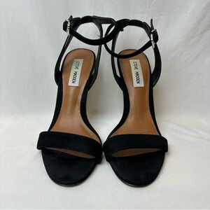 Black Steve Madden 4 1/2 inch Women’s Strappy Heel.  Size 7.